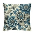 thumbnail image 1 of JRXY Chinoiserie Pillow Cover  Vintage Blue Flower Throw Pillow Covers Spring Summer Floral Outdoor Pillow Cases Cushion Covers for Couch Sofa Bedroom Chinoiserie Decor (Pack of 2) 18x18in, 1 of 5