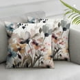 thumbnail image 1 of JRXY  Chinoiserie Poppy Flowers Throw Pillow Cover Seasonal Spring Summer Cushion Case Outdoor Decoration for Sofa Couch Farmhouse,Set of 2 White, 1 of 6