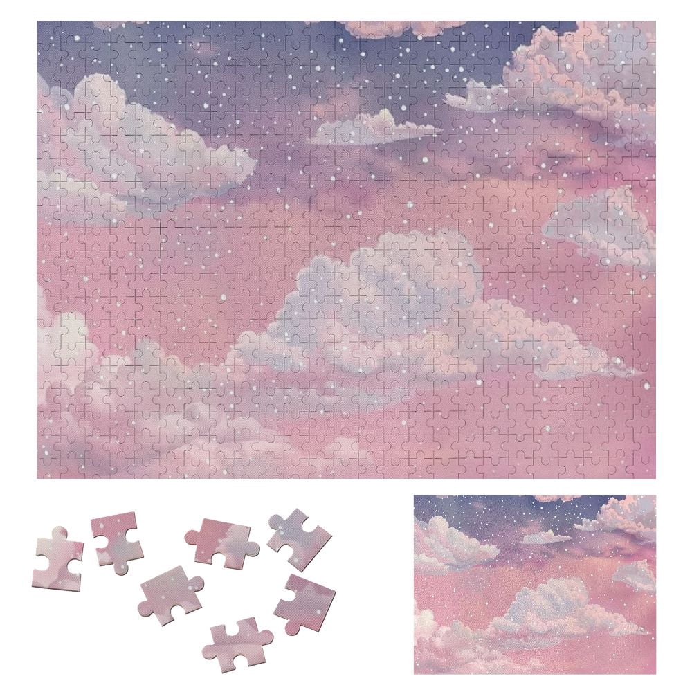 JRXY Clouds Stars Sky Wooden Jigsaw Puzzle Challenging Difficult Wood ...