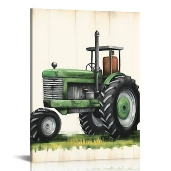 JRXY Construction Vehicle Wall Art Decor Watercolor Truck Canvas Painting Pictures Framed Fire Truck Dump Truck Canvas Prints Ready to Hang for Home Nursery Decor  16x20 in