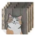thumbnail image 1 of JRXY Cute Cat Polyester Dinner Napkin for Dining Table Kitchen Party Decor, Pack of 6 2 PCS, 1 of 7
