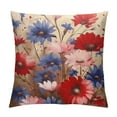 thumbnail image 1 of JRXY  Decorative Throw Pillow Covers Square Pillow Covers for Sofa Natural Scenery Flowers Double Sided Throw Pillow Cases Soft Plush Decorative Cushion Cover for Living Room White, 1 of 5