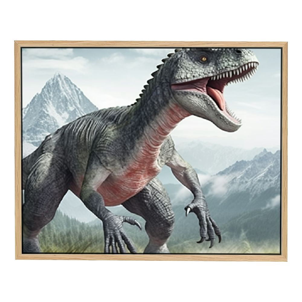 JRXY Dinosaur Wall Art Posters, Dinosaur Bathroom Decor Dinosaur Birthday Party Supplies, Dinosaur Party Decorations, Dinosaur Birthday Decorations Poster Canvas Prints Framed Picture 1