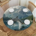 thumbnail image 1 of JRXY Dolphins Swimming in the Ocean Tablecloth White, 1 of 7