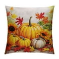 thumbnail image 1 of JRXY Fall Pillow Covers Pumpkin Maple Leaf Decorations Throw Pillow Covers Autumn Farmhouse Outdoor Thanksgiving Cushion Case for Couch Home Sofa Porch 24x24in, 1 of 5