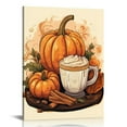 thumbnail image 1 of JRXY Fall Wall Art Decor Coffee Lover Canvas Poster Painting Rustic Autumn Decoration for Home Kitchen Dining Room 12x16 in, 1 of 4