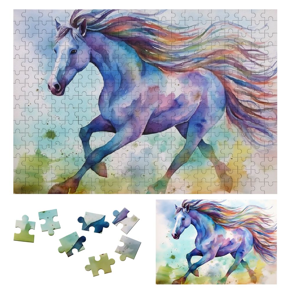 JRXY Fantasy Horse Wooden Jigsaw Puzzle for Adults and Kids, Gift for ...