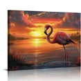 thumbnail image 1 of JRXY Flamingo Tropical Sunset Canvas Art - Home Decor Wall Art Print Poster Painting picture 3, 1 of 5
