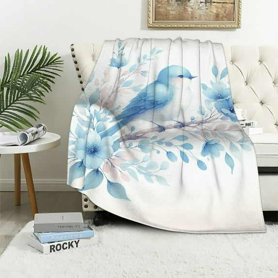 JRXY Flannel Fleece Blanket - Soft and Cozy Anti-Pilling Flannel Fabric - Multiple Sizes Available White