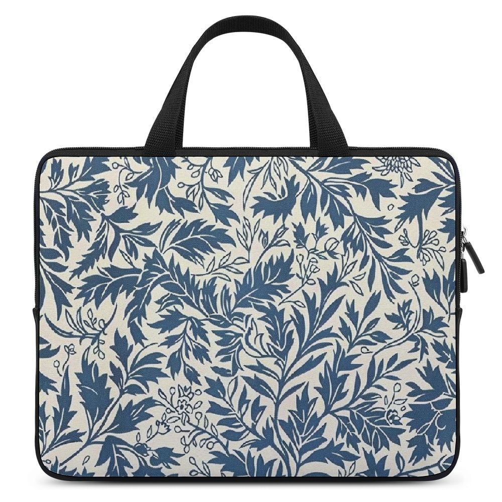 JRXY Floral Pattern Laptop Bag Diving Fabric Soft Carrying Travel Case Computer Protective Handle Case 15inch
