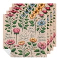 thumbnail image 1 of JRXY Floral Scripture Minimalist Flower Plant Floral Cloth Napkin Reusable Gift - Set of 4 PCS, 1 of 7
