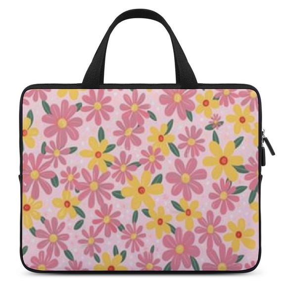 JRXY Flower Pattern Diving Fabric Laptop Carrying Bag Neoprene Tablet Cover 10inch