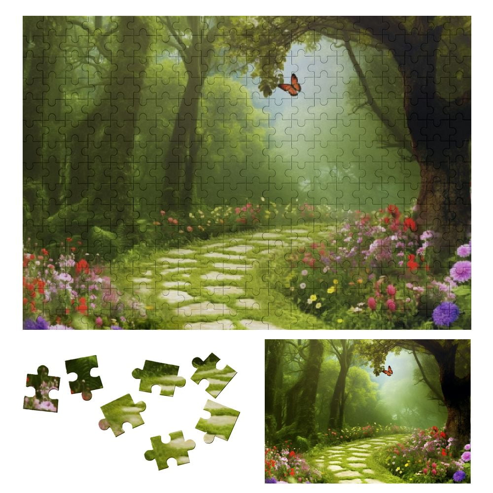 JRXY Flowers Butterflies Tree Wooden Jigsaw Puzzle Challenging ...