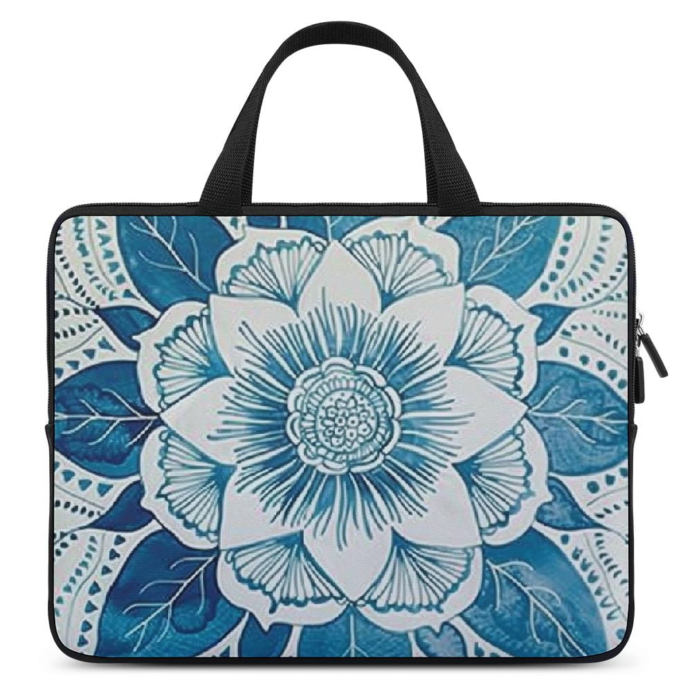 JRXY Flowers Diving Fabric Tablet Cover Neoprene Computer Protective Handle Case 12inch