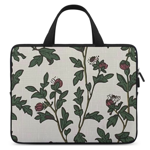 JRXY Flowers Fine Foliage Lace Laptop Bag Diving Fabric Computer Protective Handle Case 13inch