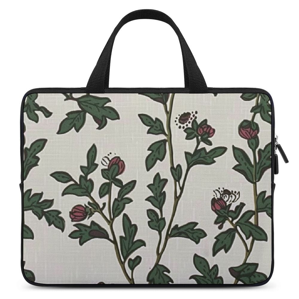 JRXY Flowers Fine Foliage Lace Laptop Bag Diving Fabric Computer Protective Handle Case 15inch