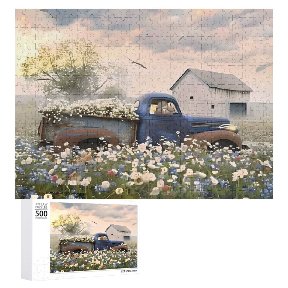 JRXY Flowers Flowers Wooden Jigsaw Puzzle for Adults and Kids ...