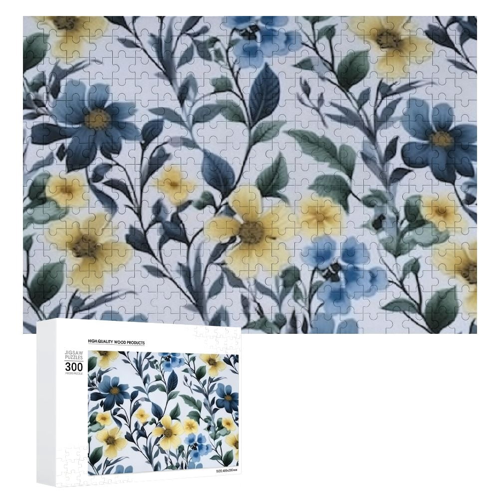 JRXY Flowers Leaves Fine Foliage Lace Wooden Jigsaw Puzzle Leisure Game ...