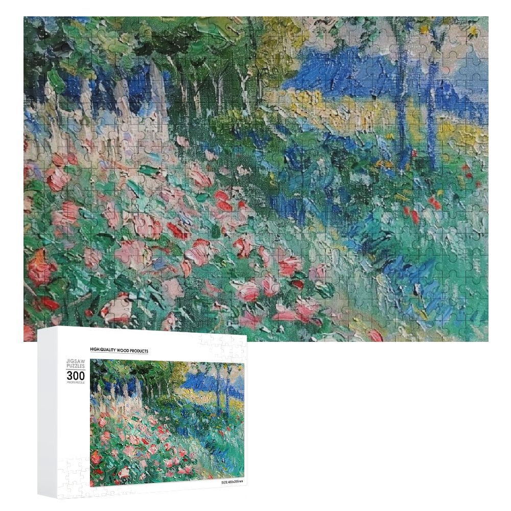 JRXY Flowers Trees Fence Wooden Jigsaw Puzzle Challenging Difficult ...