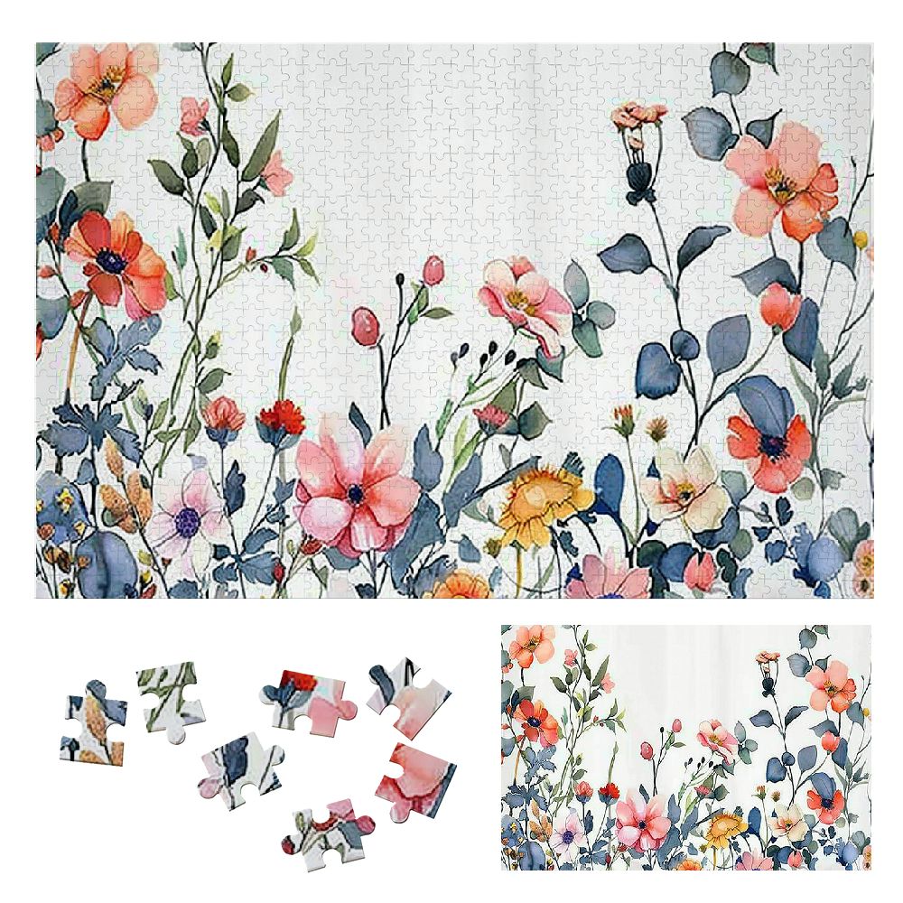 JRXY Flowers Wooden Jigsaw Puzzle Challenging Difficult Wood Puzzles ...
