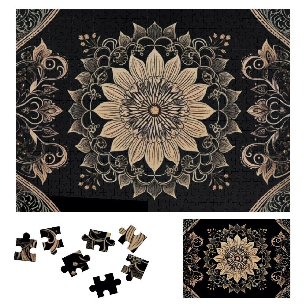 JRXY Flowers Wooden Puzzle for Adults and Kids - Premium Eco-Friendly ...