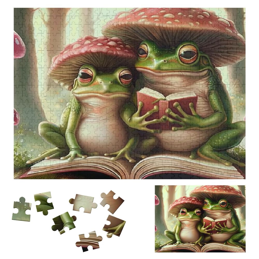 JRXY Frog, Toad, Fantasy Art Wooden Puzzle for Adults and Kids 500 PCS ...