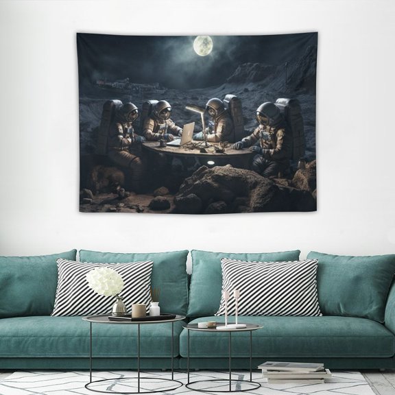 JRXY Funny Space Astronaut Alien Tapestry Wall Hanging As Wall Art And Home Decor For Bedroom, Living Room, Dorm Decor Tapestry 40x30in