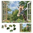 thumbnail image 1 of JRXY Giraffe Garden Window Wooden Puzzle Challenging Difficult Wood Puzzles for Adults 500 PCS, 1 of 6