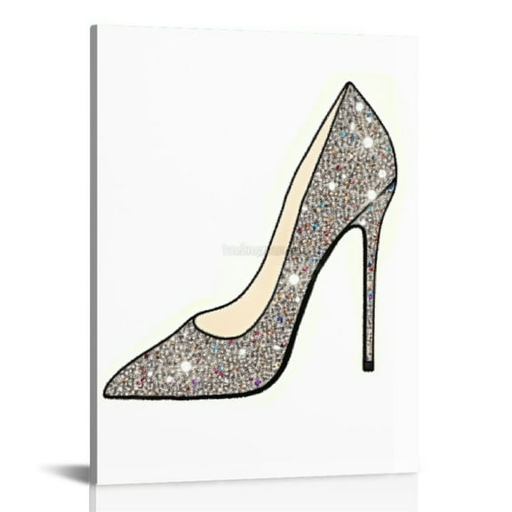 JRXY Glam Gray Fashion Wall Decor - Woman Makeup Framed Wall Art - Silver Girly Room Decor - Beauty Room Decor Pictures Arts for Office Bedroom Bathroom Wall Decor 16x20 in