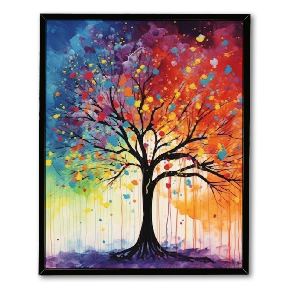 JRXY Graffiti tree of Life- Abstract Canvas Wall Art for Living Room ...