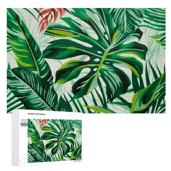 JRXY Graphic Amazing Palms Wooden Jigsaw Puzzle Challenging Difficult Wood Puzzle for Adults 1000 PCS