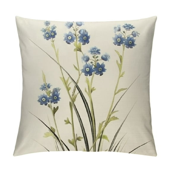 JRXY Green Plant Throw Pillow Covers Pure and Fresh Flower Art Spring Summer Decorations Pillow Covers Outdoor Home Decor Cushion Cover for Sofa Couch White