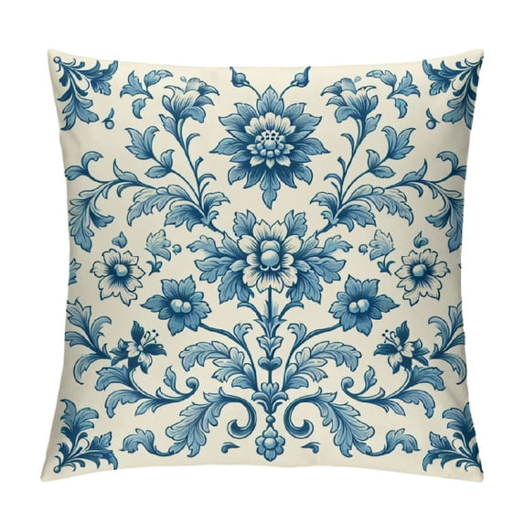 JRXY Green Water Lily Cushion Cover Botanical Floral Nymphaea Lotus Square Throw Pillow Covers Home Decorative Farmhouse Throw Pillow Case White