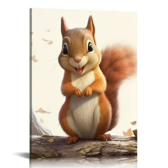 JRXY Happy Baby Woodland Animals Nursery Decor - Posters Wall Art Prints for Kids Baby Room Decor - Cute Forest Wild Animals Picture Set, beige 12x16 in