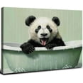 thumbnail image 1 of JRXY  Happy Panda in Bathtub Canvas Wall Art by Roozbeh 16x12inch, 1 of 6
