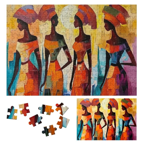 JRXY Harlem Renaissance Wooden Jigsaw Puzzle Challenging Difficult Wood Puzzles for Adults 300 PCS