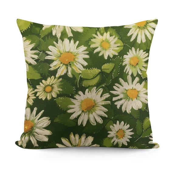 JRXY Hello Spring with Grace Throw Pillow Covers, 20 x 20 Inch Home Sweet Home Flowers Cushion Case for Sofa Couch White