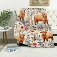 thumbnail image 1 of JRXY Highland Cow Blanket for Girls Kids, Highland Cow Gifts for Girls Throw Blanket for Couch Bed Travel, Toddler Blanket for Daycare Nap Preschool White, 1 of 6