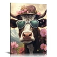 thumbnail image 1 of JRXY Highland Cow Poster Canvas Wall Art Animal Picture for Nursery Farmhouse Kitchen Room Decor 12x16 in, 1 of 4