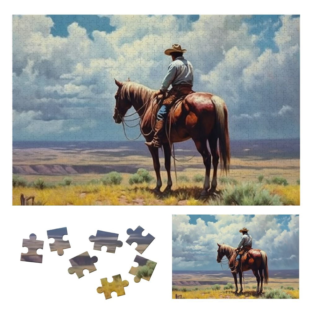 JRXY Horse Wooden Jigsaw Puzzle for Adults and Kids Challenging ...