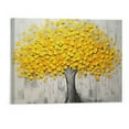 thumbnail image 1 of JRXY Huge Hand Painted Oil Painting Modern Textured Yellow Flower Wall Art Modern Abstract Floral Artwork 20x16in, 1 of 3