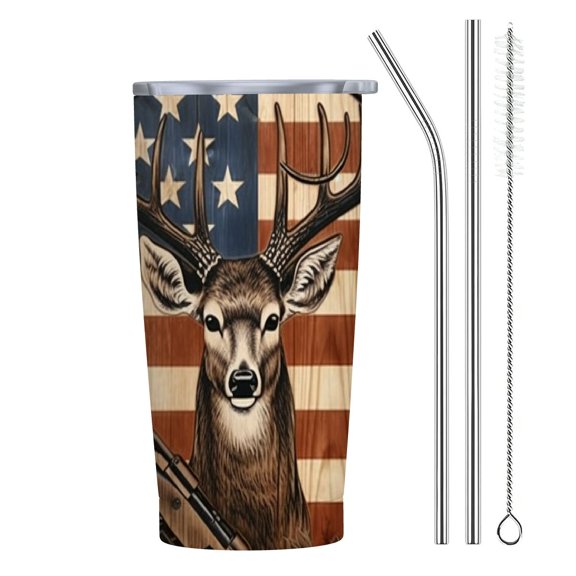 JRXY Hunting Gifts For Men - Deer Hunting Tumbler 20Oz Travel Coffee Mug Stainless Steel- Fathers Day Gift For Dad Him Boy Husband From Son Wife- Birthday Christmas Gifts For Hunters 20oz