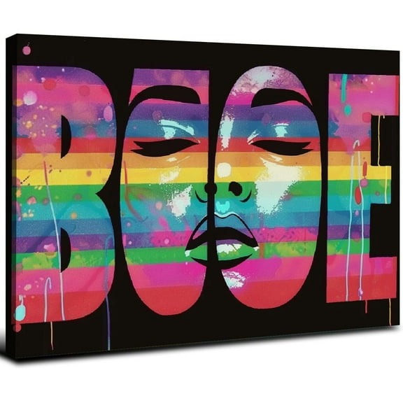 JRXY LGBT Poster Rainbow Pride Flag Equality Campaign Happy Pride Month Painting On Canvas Wall Art Poster Scroll Picture Print Living Room Walls Decor Home Posters 20x16inch