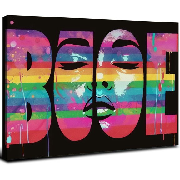 JRXY LGBT Poster Rainbow Pride Flag Equality Campaign Happy Pride Month Painting On Canvas Wall Art Poster Scroll Picture Print Living Room Walls Decor Home Posters 16x12inch