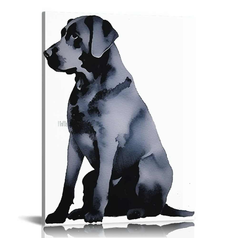 Labrador Dog Football Player Canvas Wall Art - 24x36 Sports Decor For Fans, Kids Room, Game Room