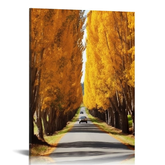 JRXY  Landscape A Long Walk County Road Poster Canvas Poster Wall Art Decor Print Picture Paintings for Living Room Bedroom Decoration  12x16 in