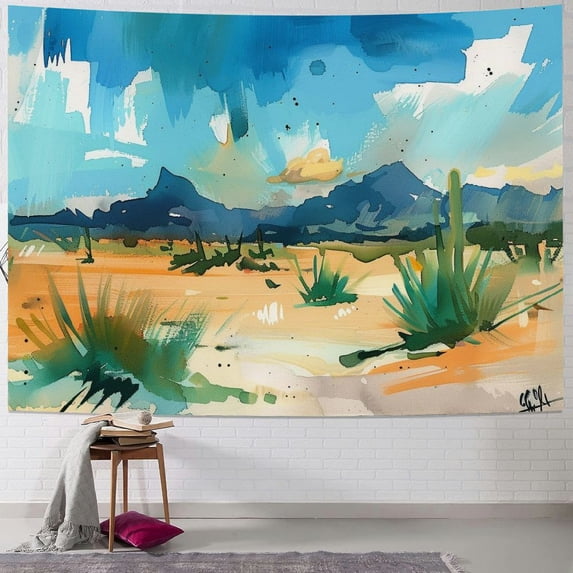 JRXY Landscape Painting Tapestry - High-Quality Short Plush, Soft and Lightweight Painting