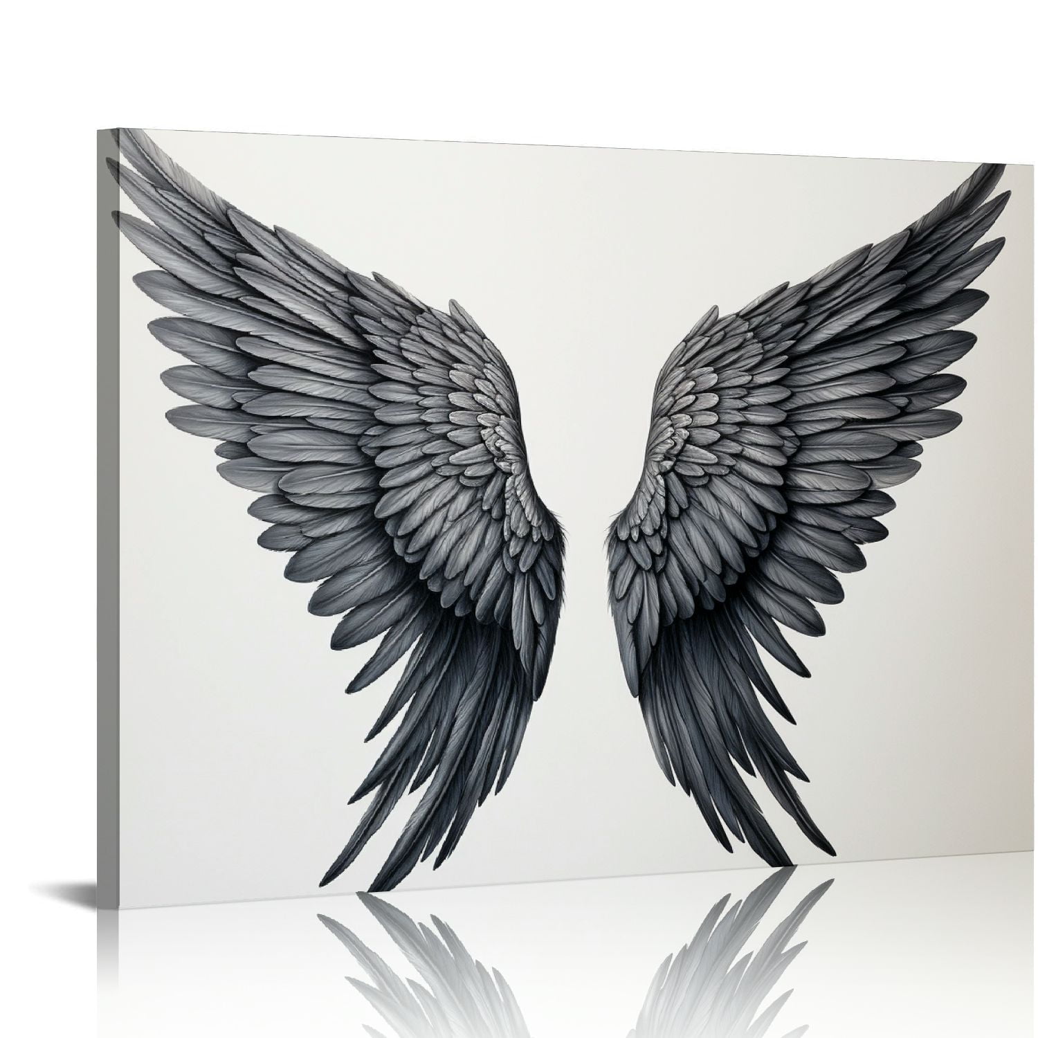 JRXY Large Black and White Canvas Prints Angel Wings Wall Art ...