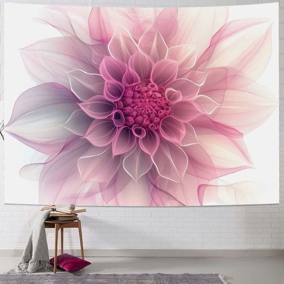 JRXY Large Flowers Tapestry Soft Short Plush Lightweight Odorless Wall Hanging Painting