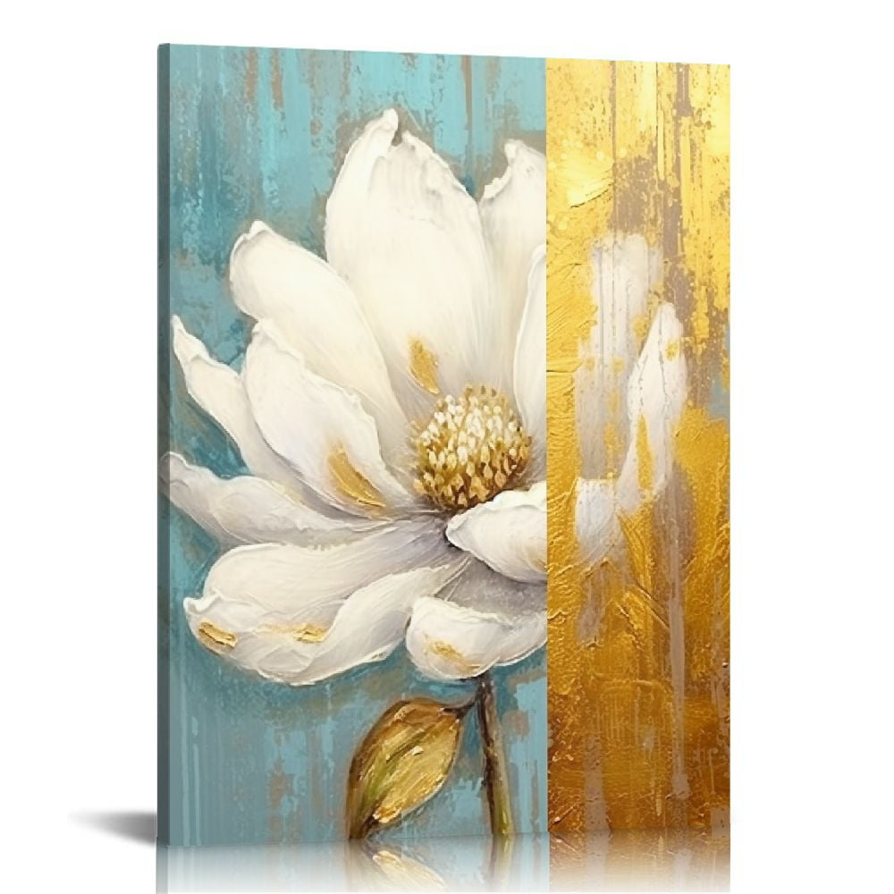 JRXY Large Lotus Flower Blooming Wall Art Canvas Print Painting Modern ...